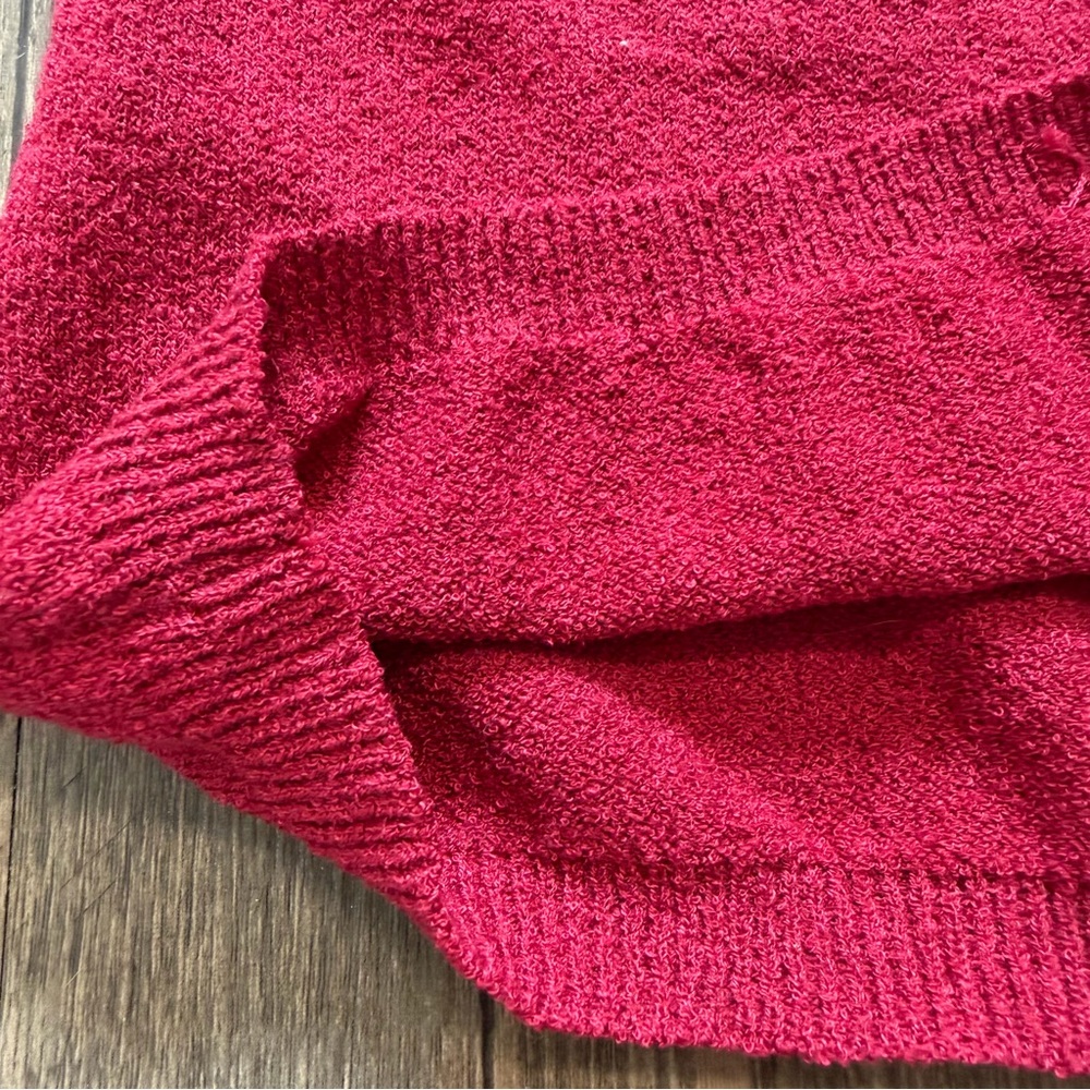 PEPPERMAYO Hidden Hills Knit Rose Strapless Tube Top Maroon Stretch Casual M/L - Picture 10 of 12